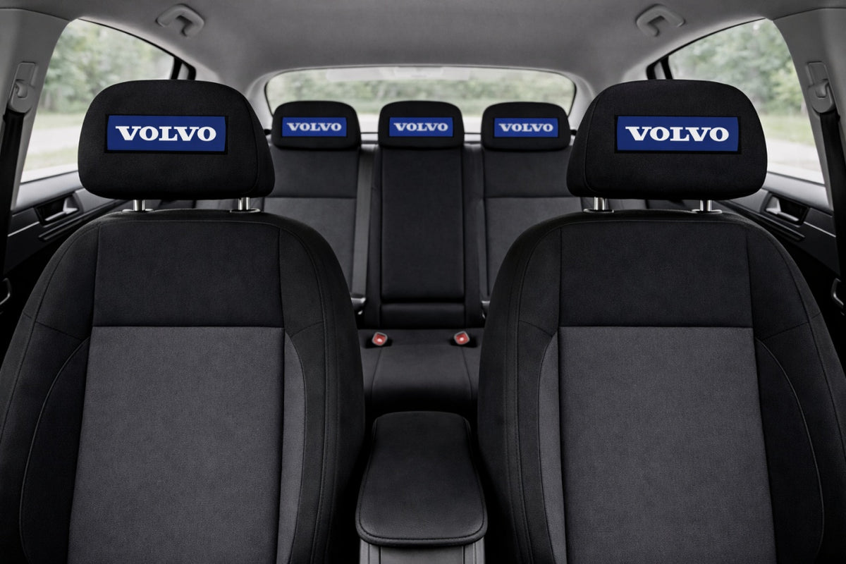 Set 2 huse tetiere negre, pentru gama auto VOLVO