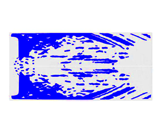 Set 2 stickere auto "Splash Kit Racing", albastru