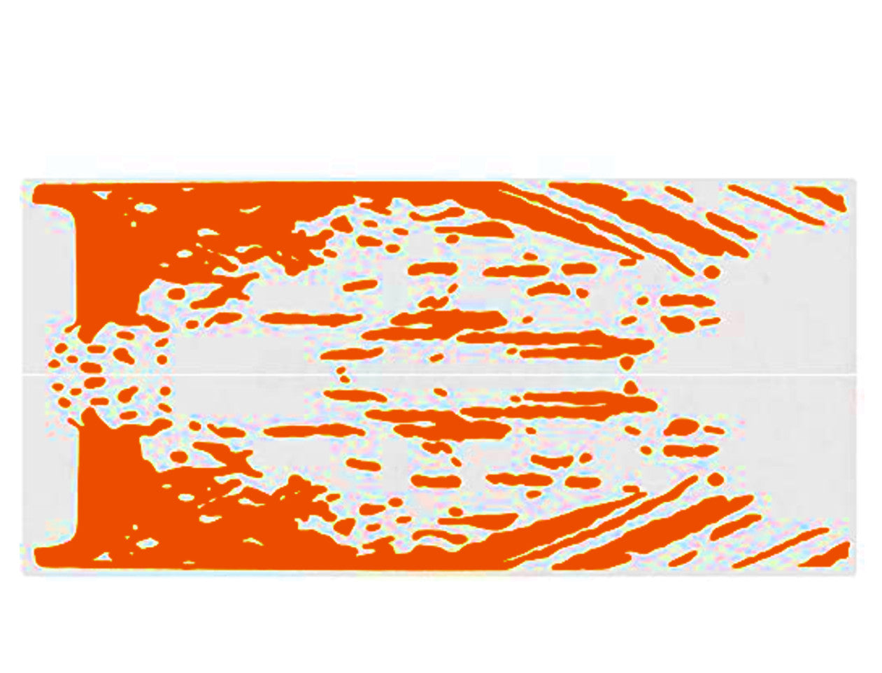 Set 2 stickere auto "Splash Kit Racing", portocaliu