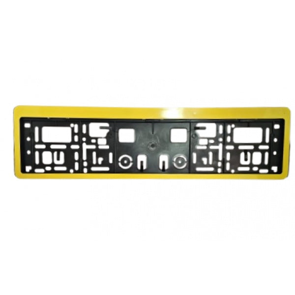 Set of 2 3D License Plate Holders with Yellow Frame