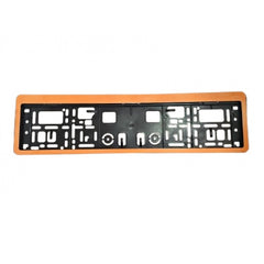 Set of 2 3D License Plate Holders with Orange Frame