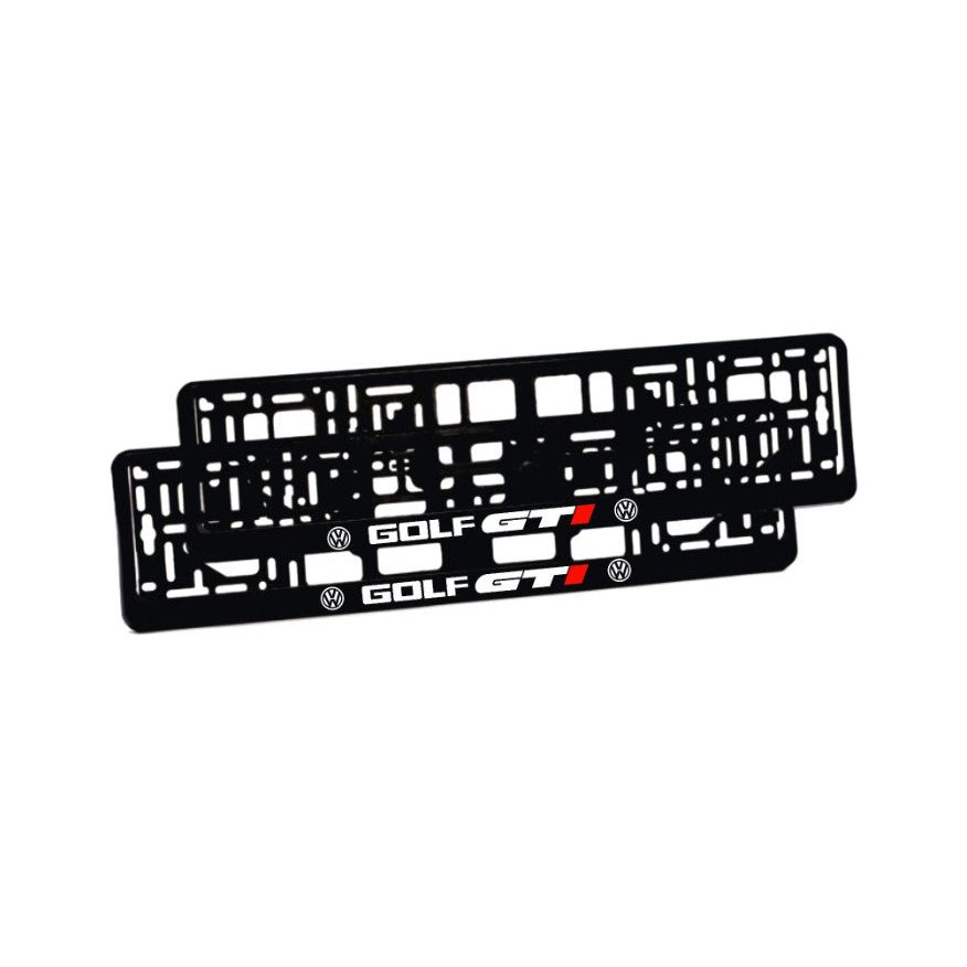 Set 2 suporturi numar inmatriculare personalizat Volkswagen Golf GTI