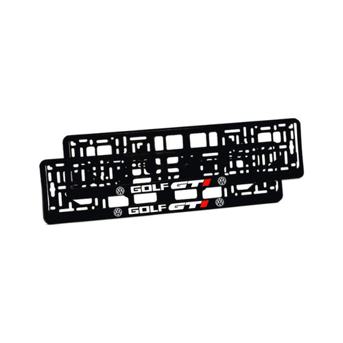 Set 2 bucati, suport numar inmatriculare personalizat Volkswagen Golf GTI