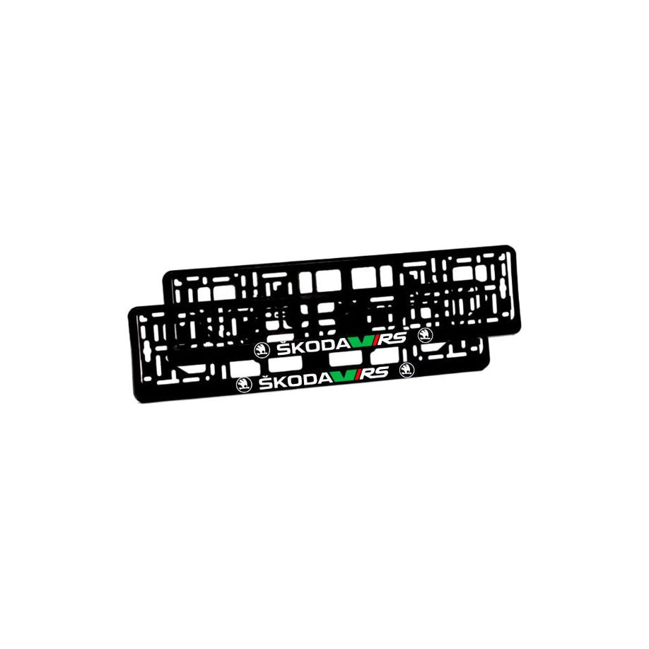 Set 2 suporturi numar inmatriculare personalizat Skoda VRS