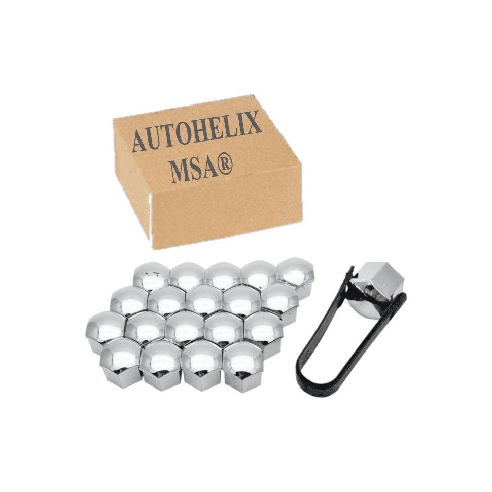 Set 20 capace prezoane. pe 19 mm plus cheie de scos capacele. argintii