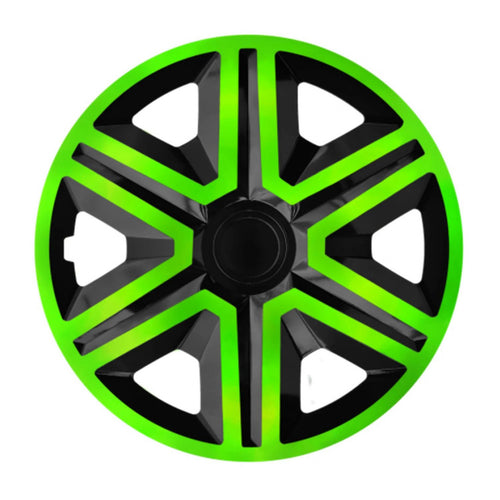 SET 4 CAPACE ACTION DOUBLECOLOR GREEN/BLACK R14