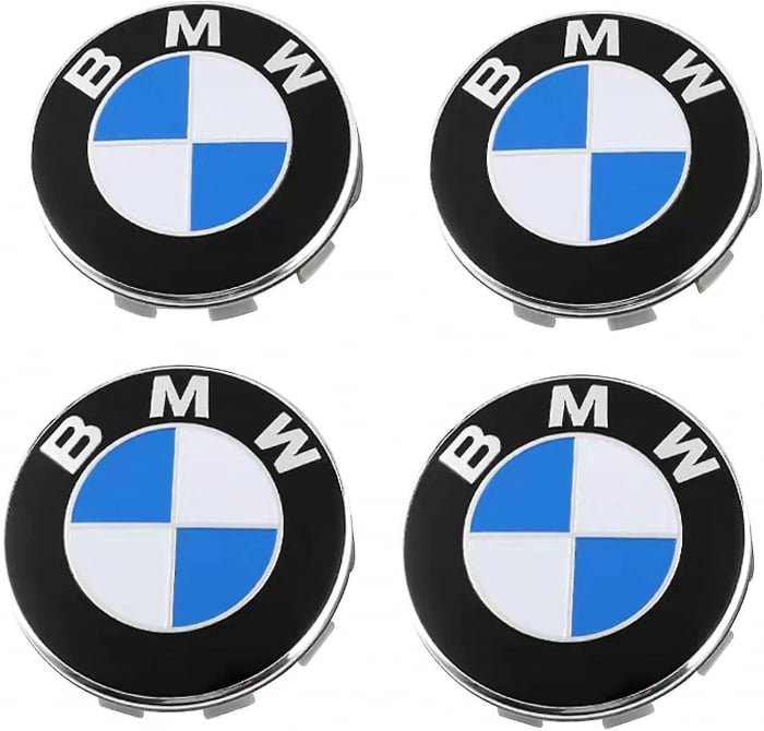 4 darabos BMW 68 mm-es könnyűfém keréktárcsa-borítás készlet