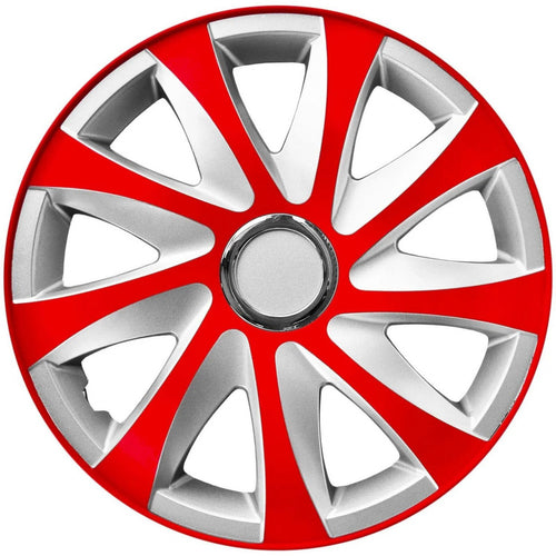 SET 4 CAPACE DRIFT EXTRA RED/SILVER R15
