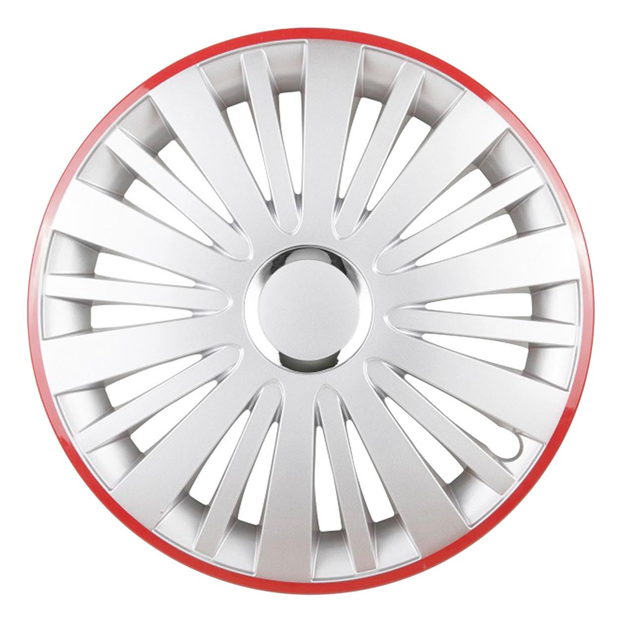 SET 4 CAPACE FALCON ARGINTIU CU RAMA ROSIE R14