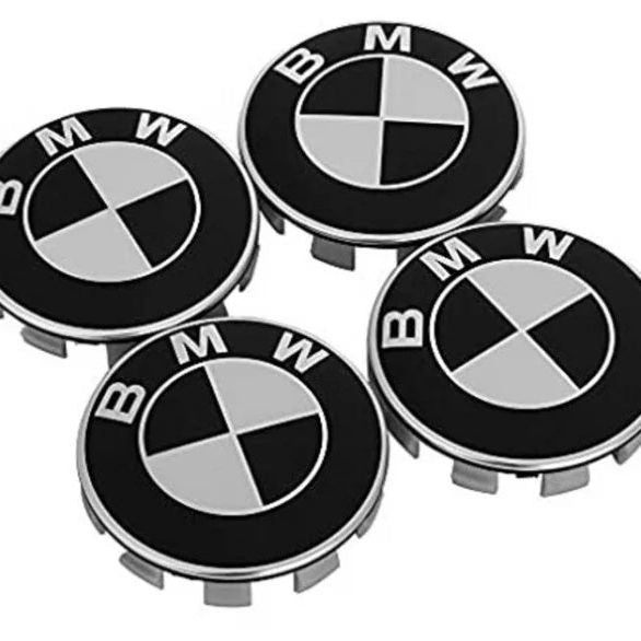 Set 4 capace jante aliaj BMW, diametru 56 mm, negru