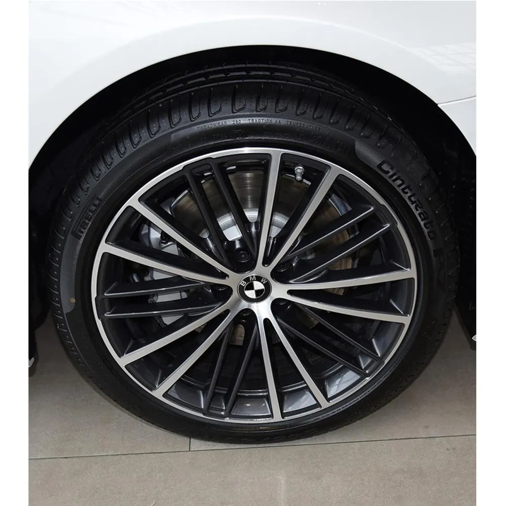 Set 4 capace jante aliaj BMW, diametru 56 mm, negru