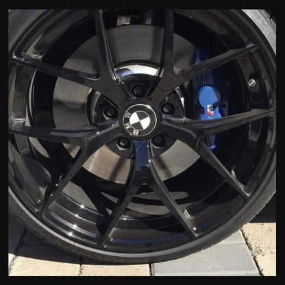 Set 4 capace jante aliaj BMW, diametru 56 mm, negru