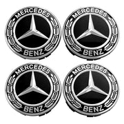 Set 4 Capace Jante Aliaj Mercedes 75mm Negre