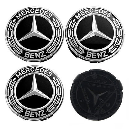 Set 4 Capace Jante Aliaj Mercedes 75mm Negre
