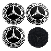 Set 4 Capace Jante Aliaj Mercedes 75mm Negre