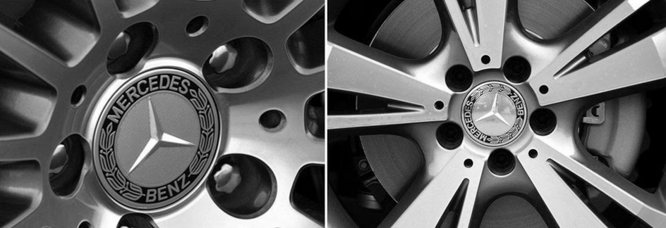 set 4 Capace jante aliaj Mercedes Benz 75mm crom A1714000025