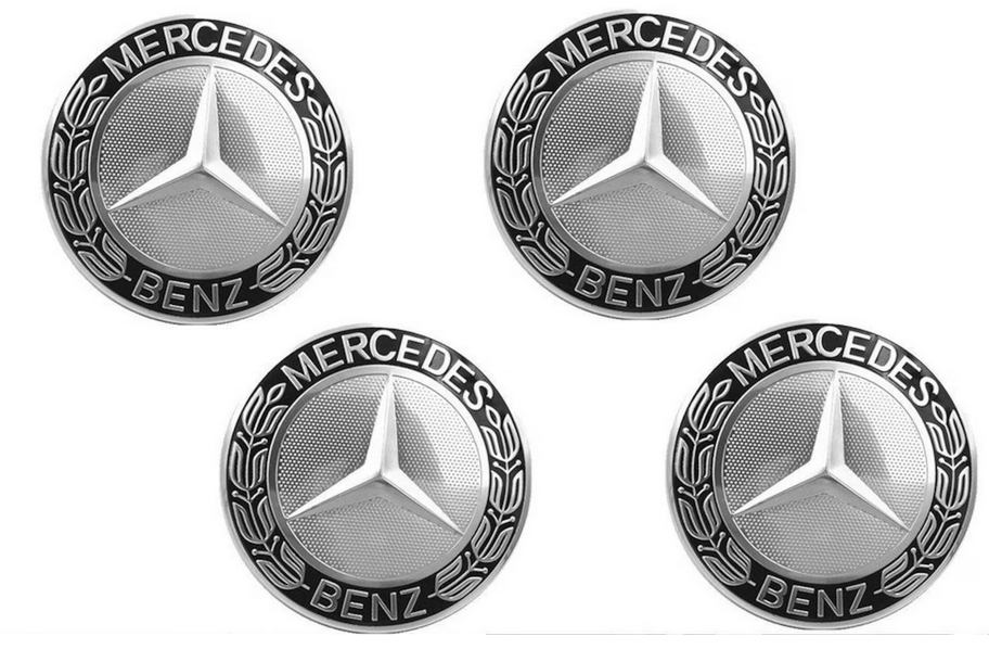 set 4 Capace jante aliaj Mercedes Benz 75mm crom A1714000025