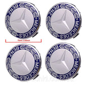 Set 4 Capace Jante Aliaj Mercedes-Benz 75mm Albastre