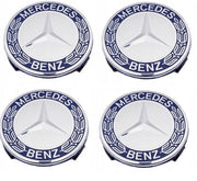 Set 4 Capace Jante Aliaj Mercedes-Benz 75mm Albastre