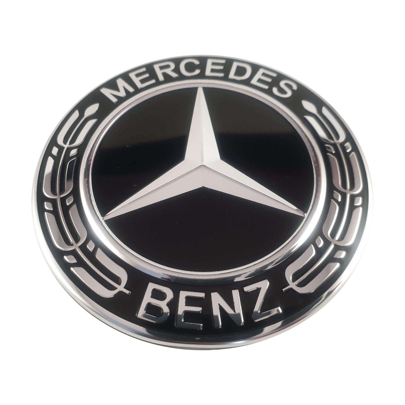 4 darabos Mercedes könnyűfém keréktárcsa borítás készlet 75 mm fekete