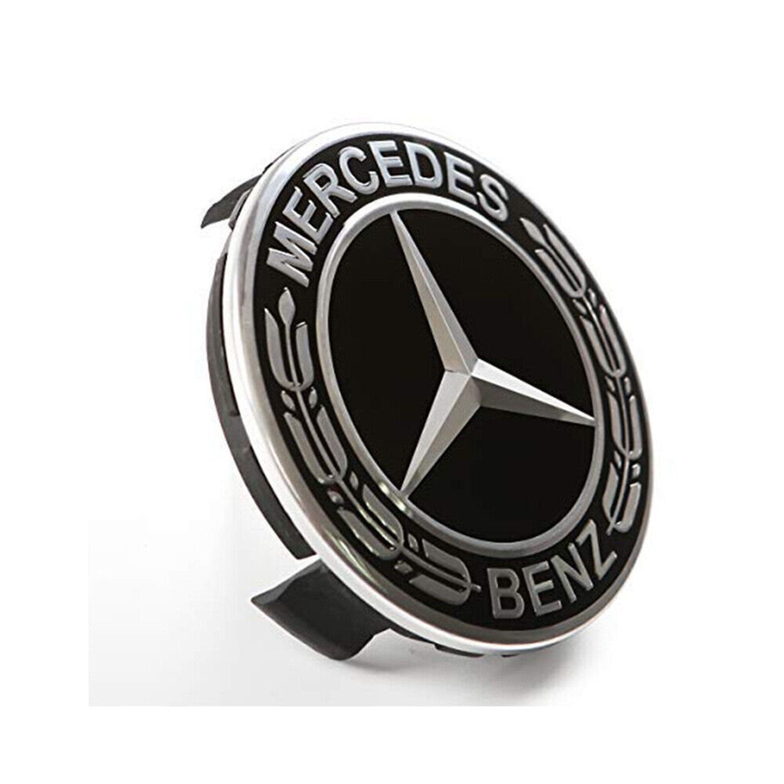 4 darabos Mercedes könnyűfém keréktárcsa borítás készlet 75 mm fekete