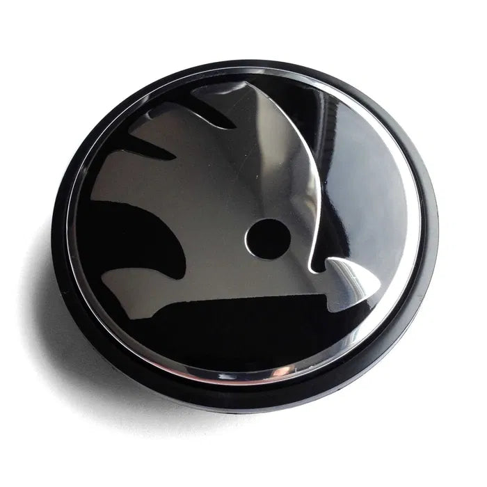 Set 4 Capace Janta Aliaj Skoda 56MM Interior - 65MM Exterior Negru Cu Argintiu