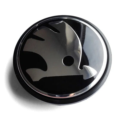 Set 4 Capace Janta Aliaj Skoda 56MM Interior - 65MM Exterior Negru Cu Argintiu