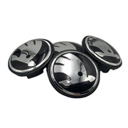 Set 4 Capace Janta Aliaj Skoda 56MM Interior - 65MM Exterior Negru Cu Argintiu