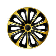 Set 4 capace jante NRM, Extra Strong potrivite jantelor de 15 inci, Negru-Auriu