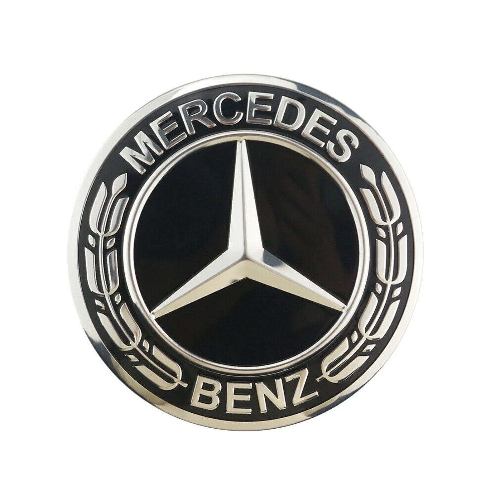 4 darabos Mercedes könnyűfém keréktárcsa borítás készlet 75 mm fekete