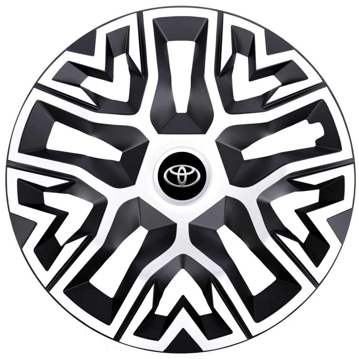 Set 4 Capace Roti 14 inchi (R14), Best Alb-Negru, Compatibile Cu Toyota