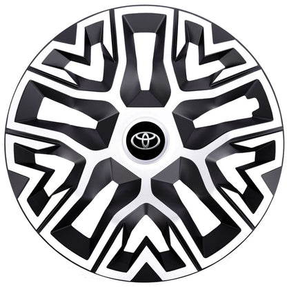 Set 4 Capace Roti 14 inchi (R14), Best Alb-Negru, Compatibile Cu Toyota