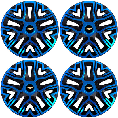 Set 4 Capace Roti 14 " Best Albastru-Negru, Compatibile Cu Chevrolet