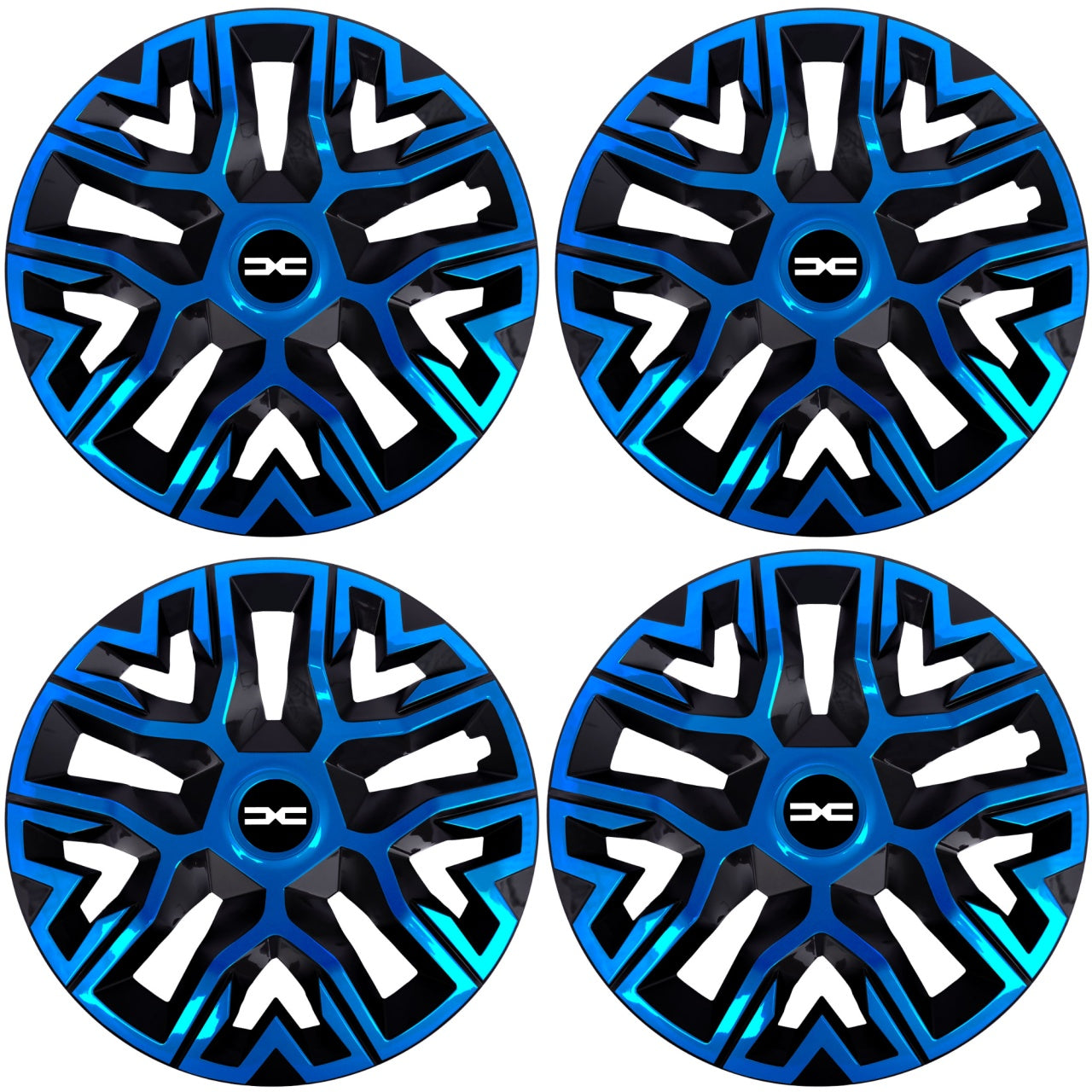 Set 4 Capace Roti 14 inchi (R14), Best Albastru-Negru, Compatibile Cu Dacia Nou
