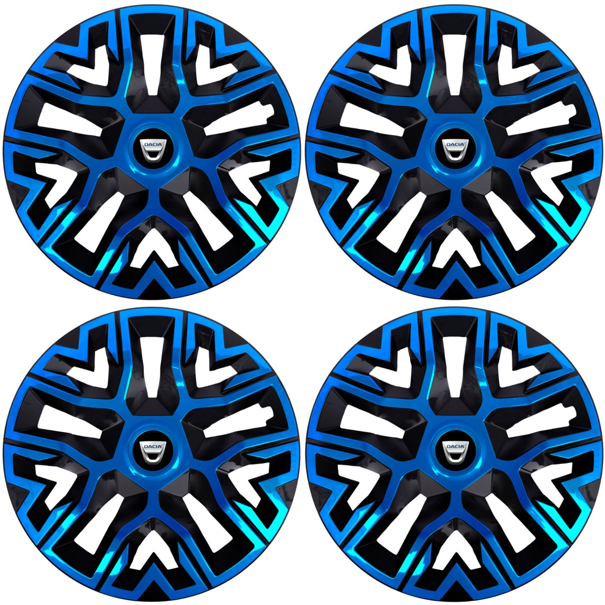 Set 4 Capace Roti 14 `` Best Albastru-Negru, Compatibile Cu Dacia