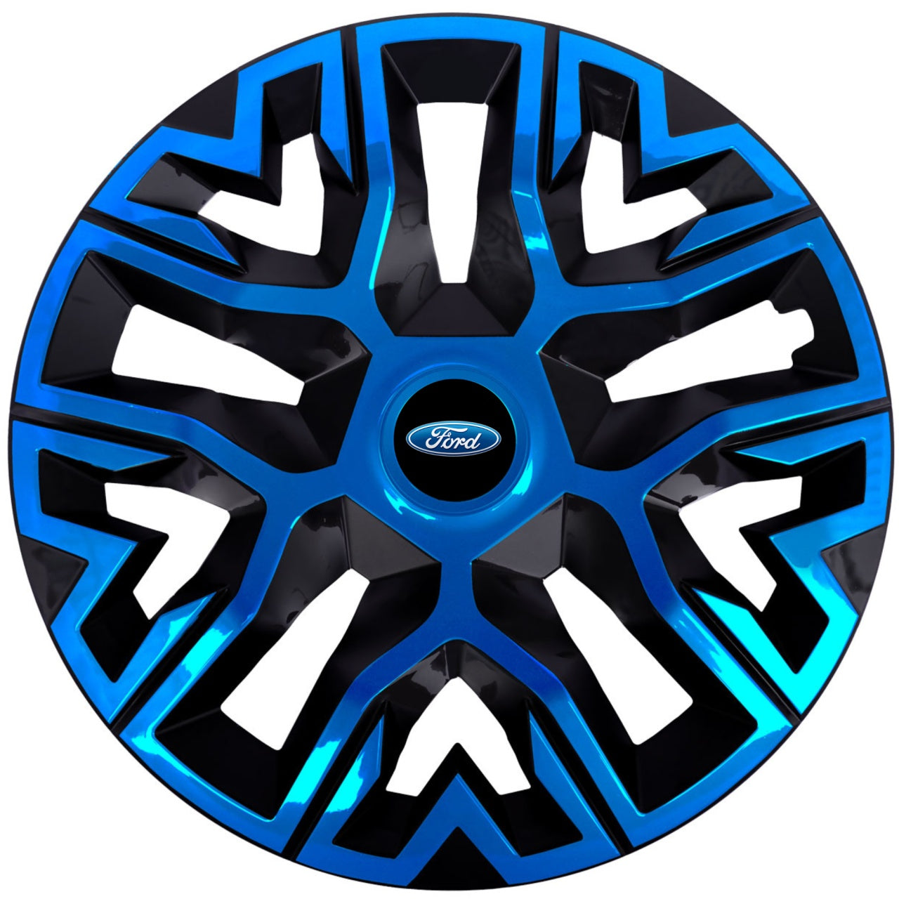 Set 4 Capace Roti 14 " Best Albastru-Negru, Compatibile Cu Ford
