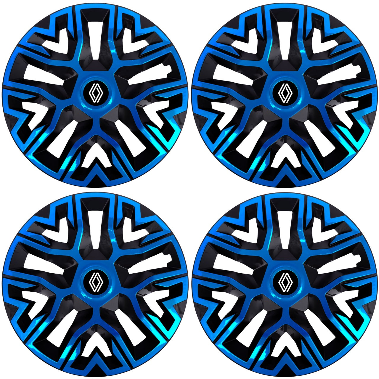 Set 4 Capace Roti 14 `` Best Albastru-Negru, Compatibile Cu Renault Nou