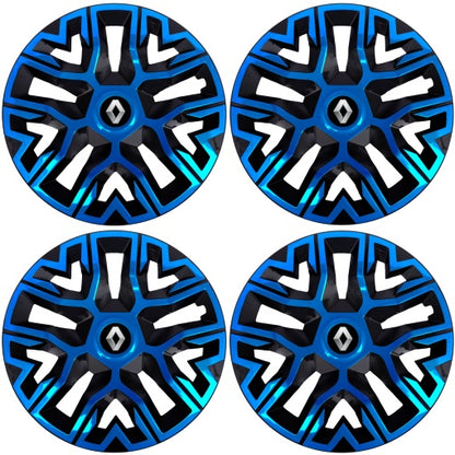 Set 4 Capace Roti 14 `` Best Albastru-Negru, Compatibile Cu Renault
