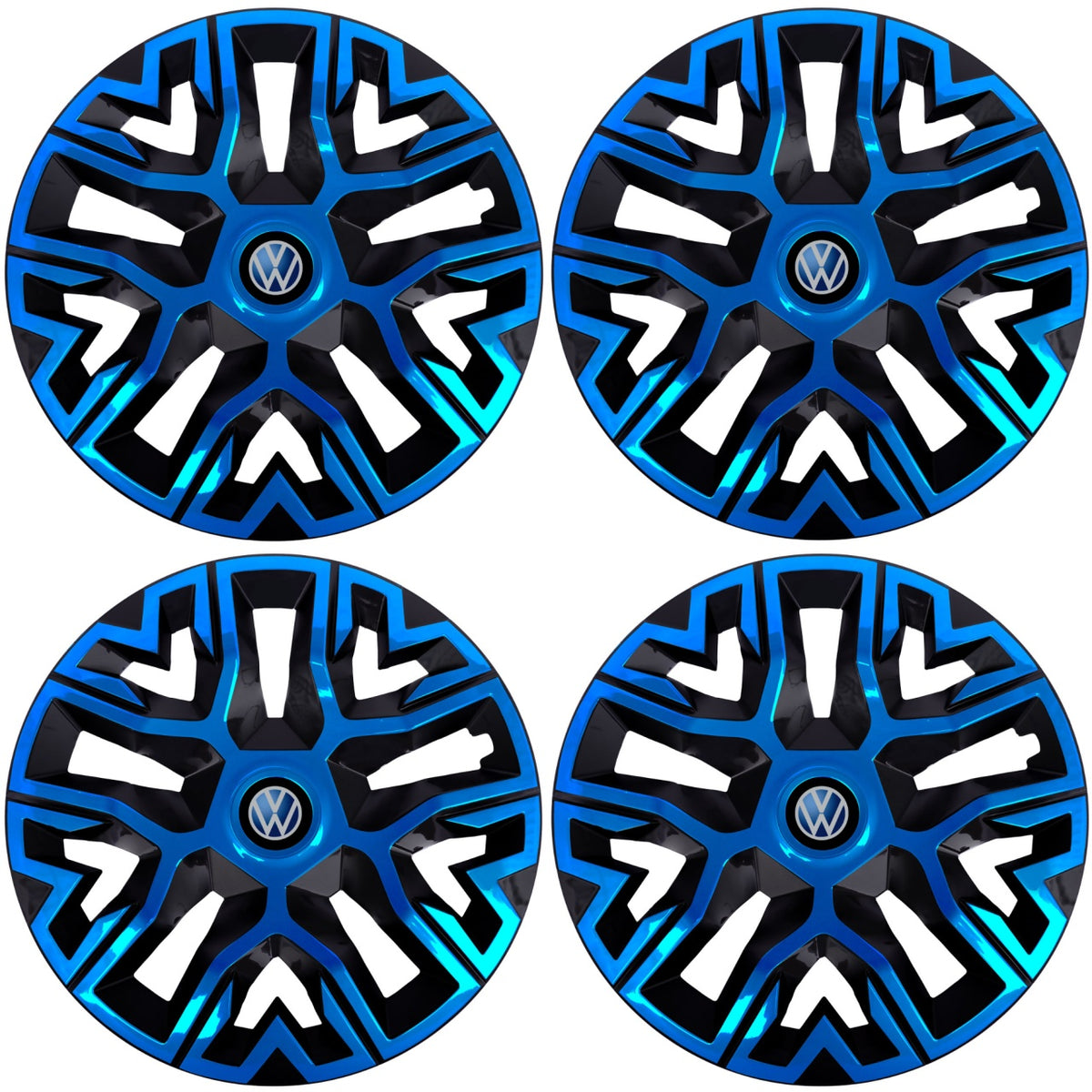 Set 4 Capace Roti 14 `` Best Albastru-Negru, Compatibile Cu Volkswagen