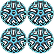 Set 4 Capace Roti 14 `` Best Azur-Negru, Compatibile Cu Dacia