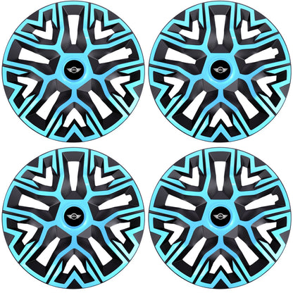 Set 4 Capace Roti 14 `` Best Azur-Negru, Compatibile Cu Mini