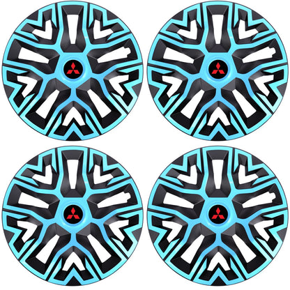 Set 4 Capace Roti 14 `` Best Azur-Negru, Compatibile Cu Mitshubisi