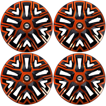 Set 4 Capace Roti 14 inchi (R14) Best Cupru-Negru, Compatibile Cu Fiat
