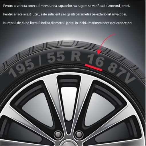 Set 4 Capace Roti 14 " Best Cupru-Negru, Compatibile Cu Peugeot