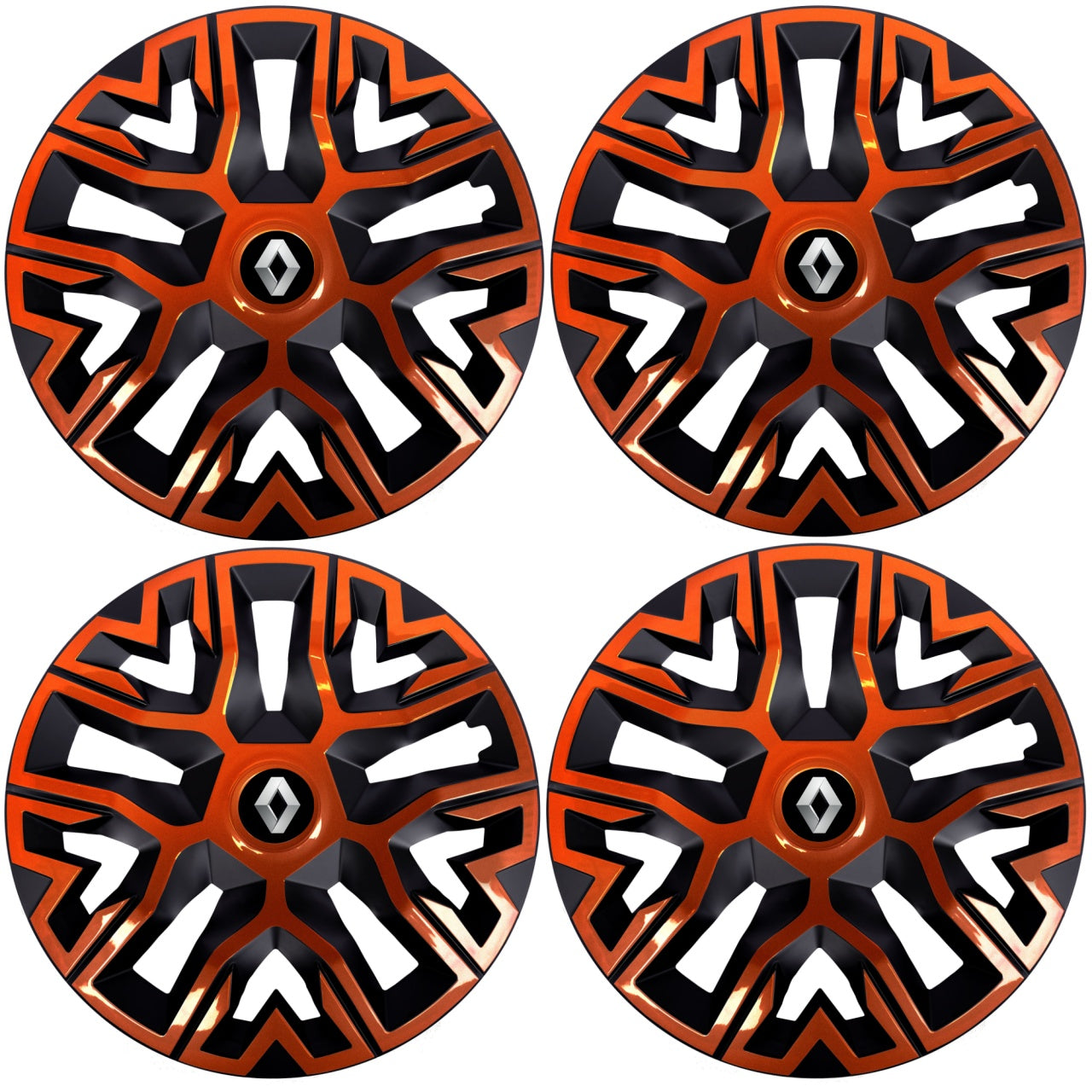Set 4 Capace Roti 14 " Best Cupru-Negru, Compatibile Cu Renault