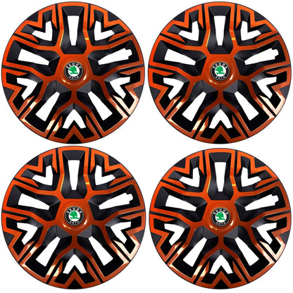 Set 4 Capace Roti 14 `` Best Cupru-Negru, Compatibile Cu Skoda