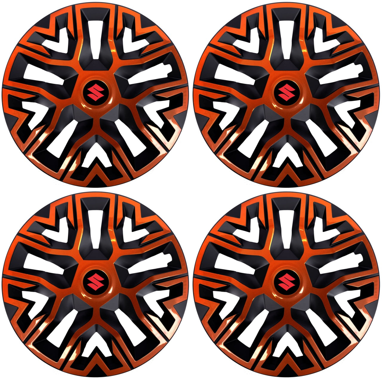Set 4 Capace Roti 14 inchi (R14), Best Cupru-Negru, Compatibile Cu Suzuki