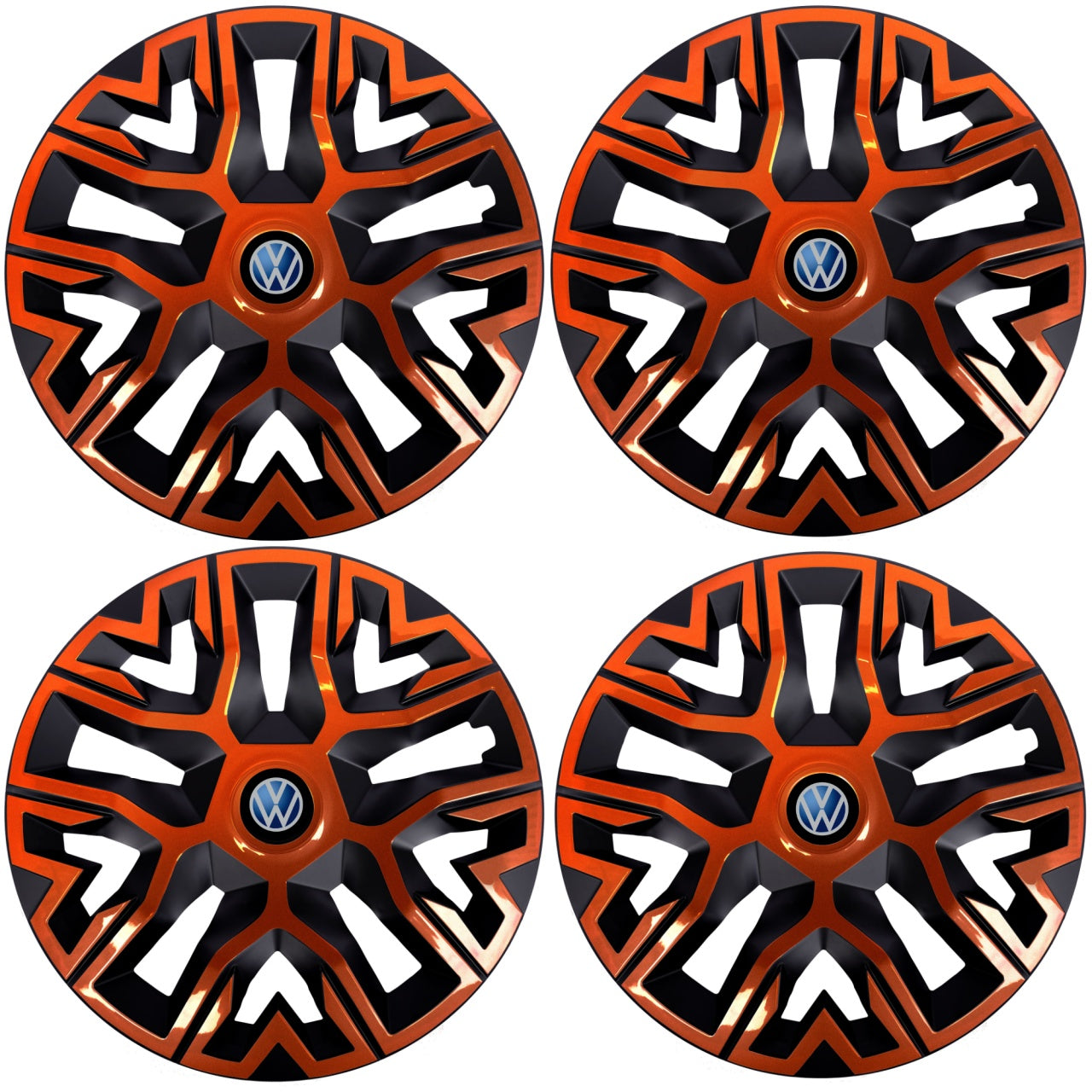 Set 4 Capace Roti 14 " Best Cupru-Negru, Compatibile Cu Volkswagen