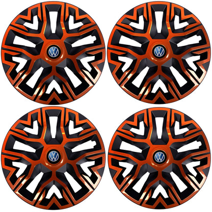 Set 4 Capace Roti 14 " Best Cupru-Negru, Compatibile Cu Volkswagen