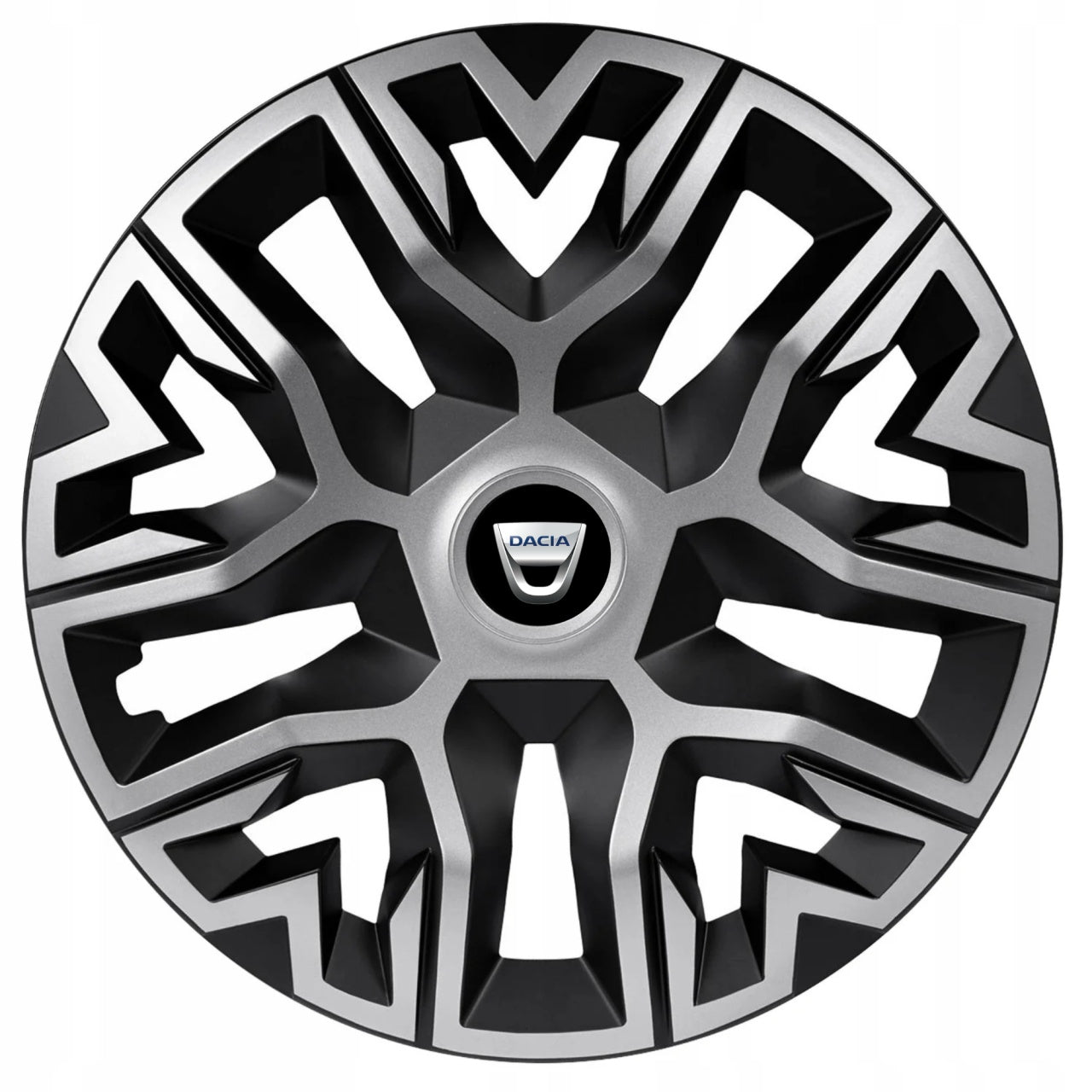 Set 4 Capace Roti 14 inchi (R14), Best Gri-Negru, Compatibile Cu Dacia
